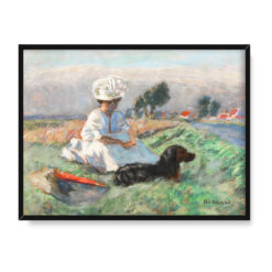 Pierre Bonnard Kobieta z psem 40×30