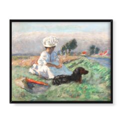 Pierre Bonnard Kobieta z psem 50×40