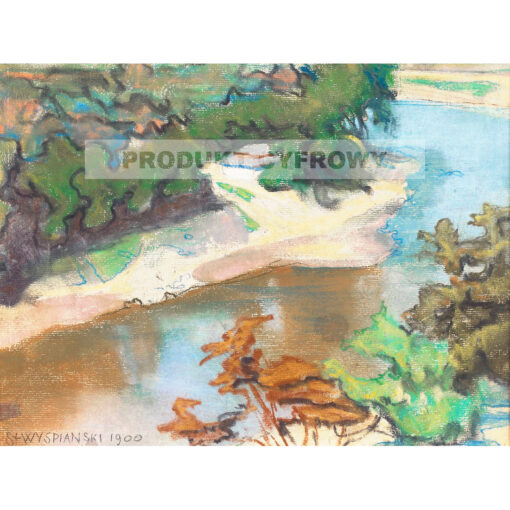 Stanisław Wyspiański Pejzaż z rzeką — produkt cyfrowy do pobrania