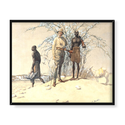 Stefan Norblin Józef Potocki nad Setitem 50x40 w RAMIE