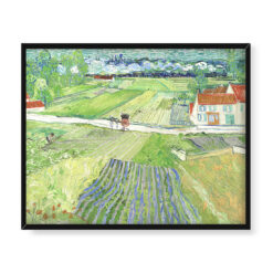 Vincent van Gogh Krajobraz z powozem i pociągiem w tle 50×40