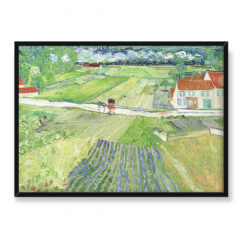 Vincent van Gogh Krajobraz z powozem i pociągiem w tle 70×50