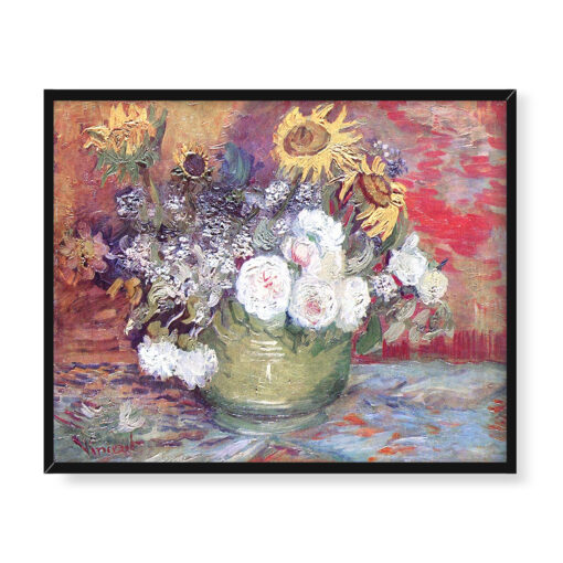 Vincent van Gogh Kwiaty w zielonym wazonie 50x40