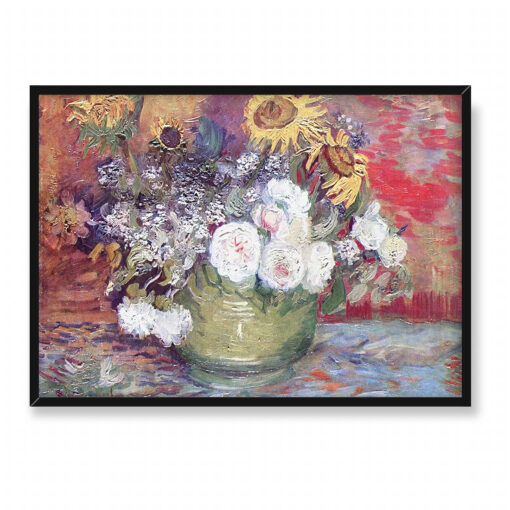 Vincent van Gogh Kwiaty w zielonym wazonie 70x50