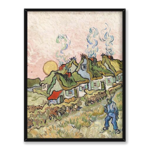Vincent van Gogh Postać z domami 30x40 w RAMIE