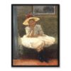 Władysław Podkowiński Dziewczynka w kapeluszu 30×40 w RAMIE Władysław Podkowiński Dziewczynka w kapeluszu 30×40 w RAMIE