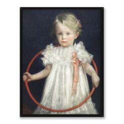 Władysław Podkowiński Dziewczynka z obręczą 30×40