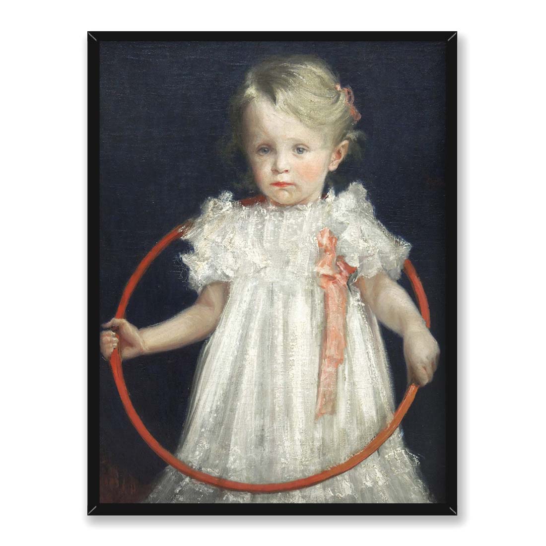 Władysław Podkowiński Dziewczynka z obręczą 30x40 w RAMIE