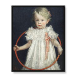 Władysław Podkowiński Dziewczynka z obręczą 40×50