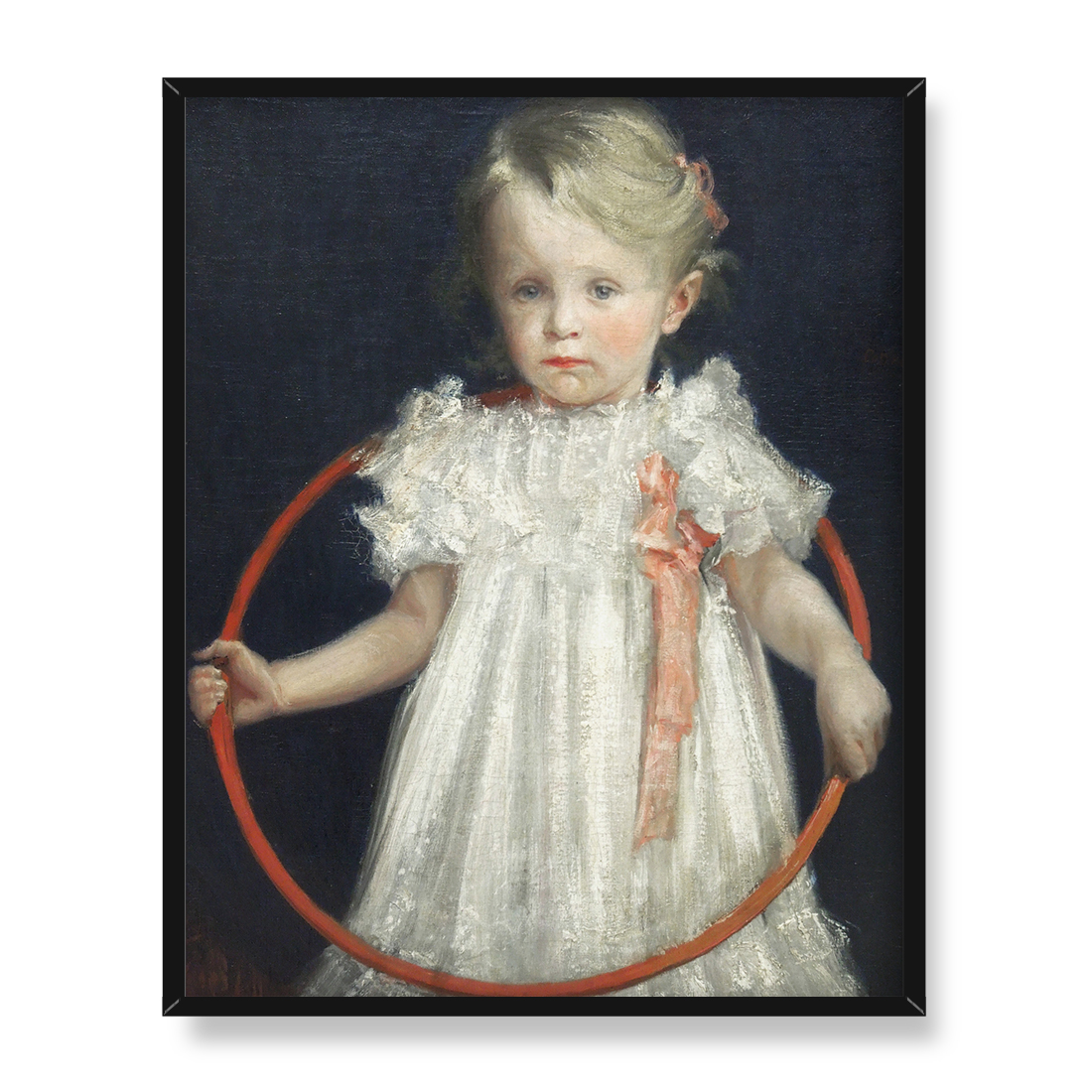 Władysław Podkowiński Dziewczynka z obręczą 40x50 w RAMIE
