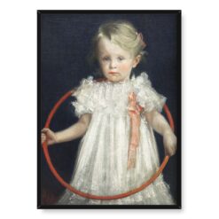 Władysław Podkowiński Dziewczynka z obręczą 50×70