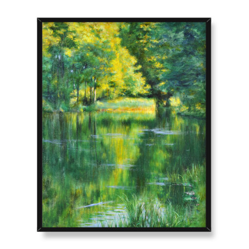 Władysław Podkowiński Jezioro w parku 40x50 w RAMIE