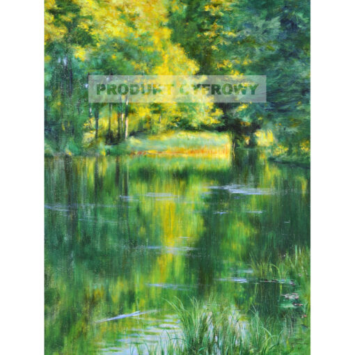 Władysław Podkowiński Jezioro w parku — produkt cyfrowy do pobrania