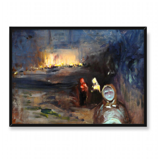 Władysław Podkowiński Sobótki studium 70x50