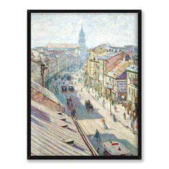 Władysław Podkowiński Ulica Nowy Świat w Warszawie w letni dzień 30×40