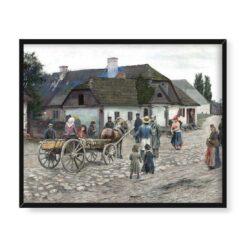 Władysław Podkowiński Ulica w Siennicy 50×40