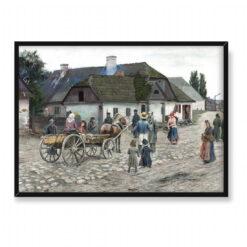 Władysław Podkowiński Ulica w Siennicy 70×50