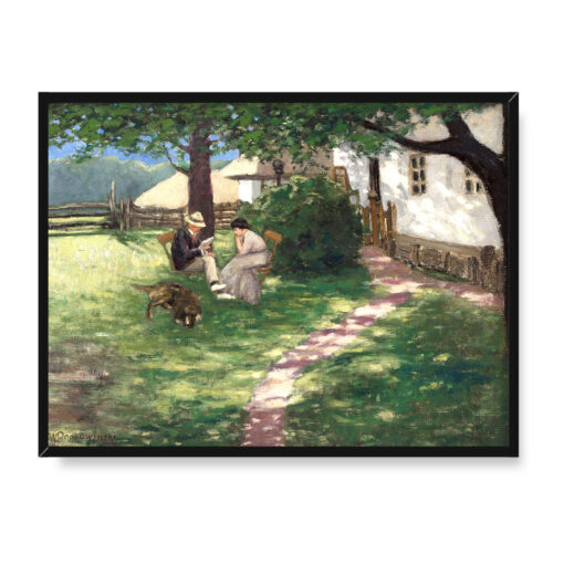 Władysław Podkowiński W ogrodzie 2 40x30 w RAMIE