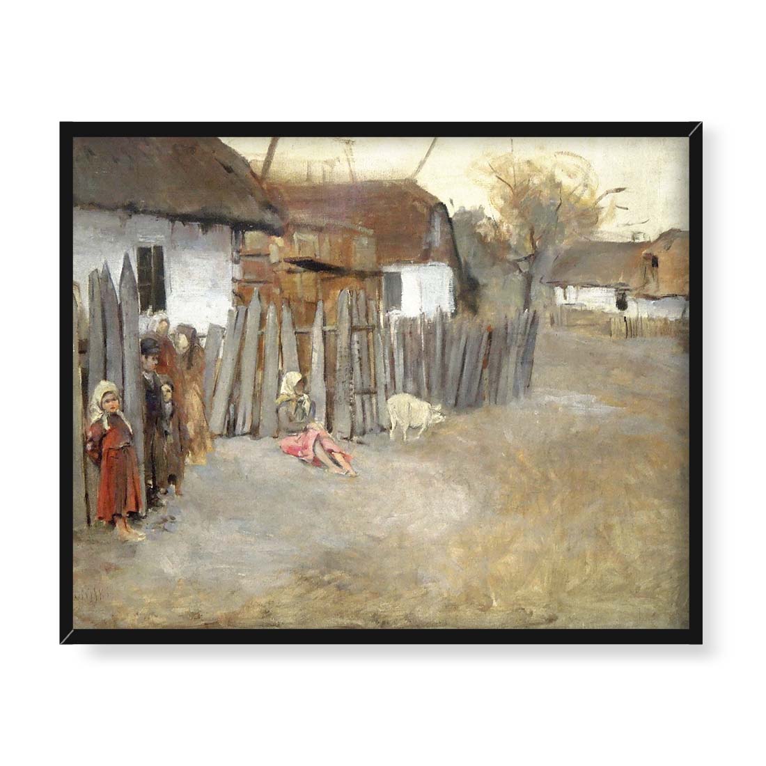 Władysław Podkowiński Wieś 50x40 w RAMIE