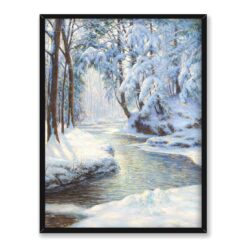 Walter Launt Palmer Zimowy pejzaż 2 30×40