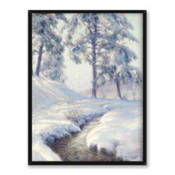 Walter Launt Palmer Zimowy pejzaż 30×40