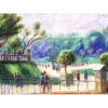 William James Glackens Balustrada Ogrody Luksemburskie — produkt cyfrowy do pobrania