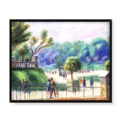 William James Glackens Balustrada Ogrody Luksemburskie 50×40