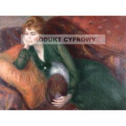 William James Glackens Młoda kobieta w zieleni — produkt cyfrowy do pobrania
