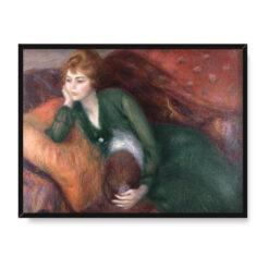 William James Glackens Młoda kobieta w zieleni 40×30
