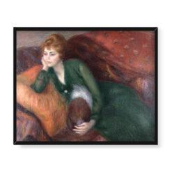 William James Glackens Młoda kobieta w zieleni 50×40