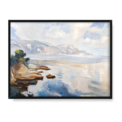 Wojciech Weiss Obłoki odbijające się w morzu Cap Ferrat 40x30 w RAMIE