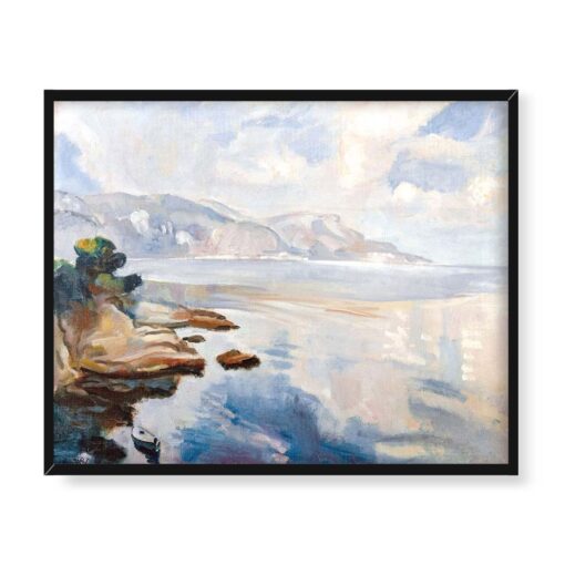 Wojciech Weiss Obłoki odbijające się w morzu Cap Ferrat 50x40