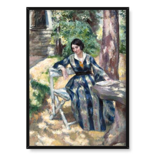 Wojciech Weiss Portret Ireny w ogrodzie 50x70