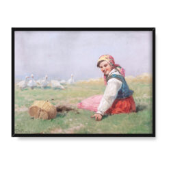 Adam Setkowicz Dziewczyna na łące 30×40