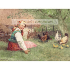 Adam Setkowicz Dziewczynka z kurami — produkt cyfrowy do pobrania