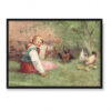 Adam Setkowicz Dziewczynka z kurami 70×50