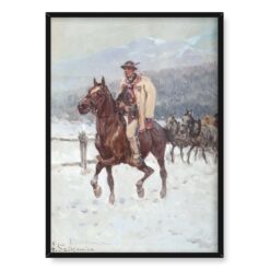 Adam Setkowicz Góral na tle Tatr 50×70