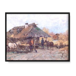 Adam Setkowicz Przy chacie 30×40