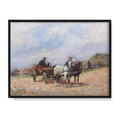Adam Setkowicz Wóz na wiejskiej drodze 30×40