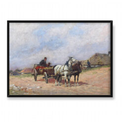 Adam Setkowicz Wóz na wiejskiej drodze 70×50