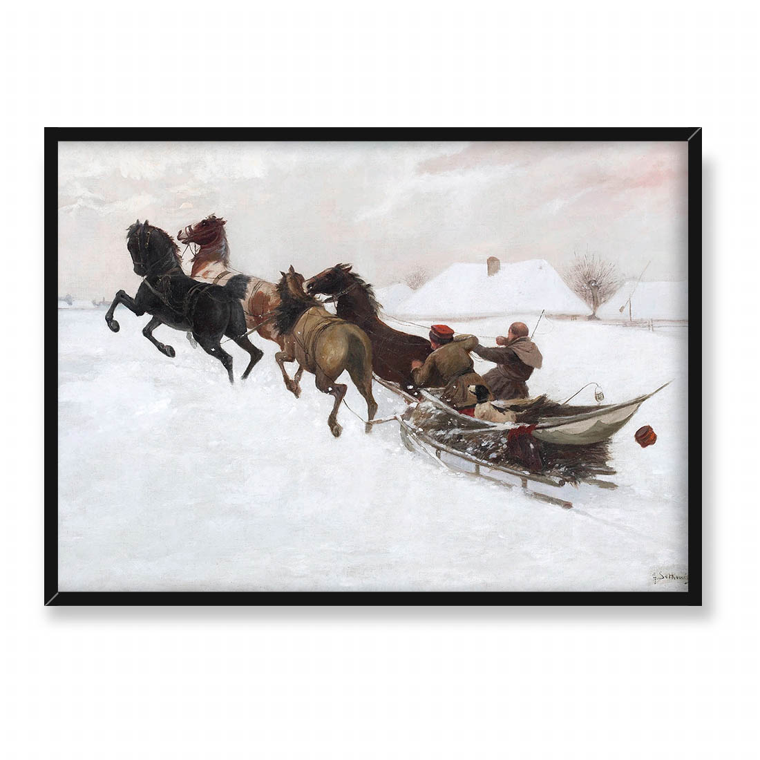 Adam Setkowicz Zaprzęg zimowy 70x50