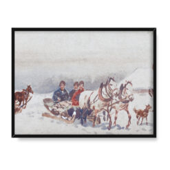 Adam Setkowicz Zimowy zaprzęg 30×40