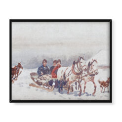 Adam Setkowicz Zimowy zaprzęg 50×40