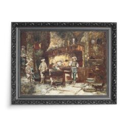 Adolphe Monticelli Kuchnia w Rotisserie des Deux Paons 70×50