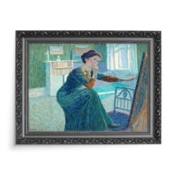 Agnes Cleve-Jonand Autoportret przy sztalugach 70×50