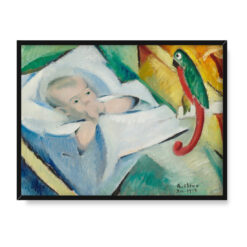 Agnes Cleve-Jonand Mały chłopiec z papugą 40×30