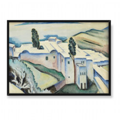 Agnes Cleve-Jonand Widok wybrzeża z Sidi Bou Said pod Tunisem 70×50
