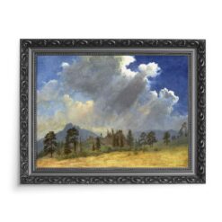 Albert Bierstadt Jodły i chmury burzowe 70×50