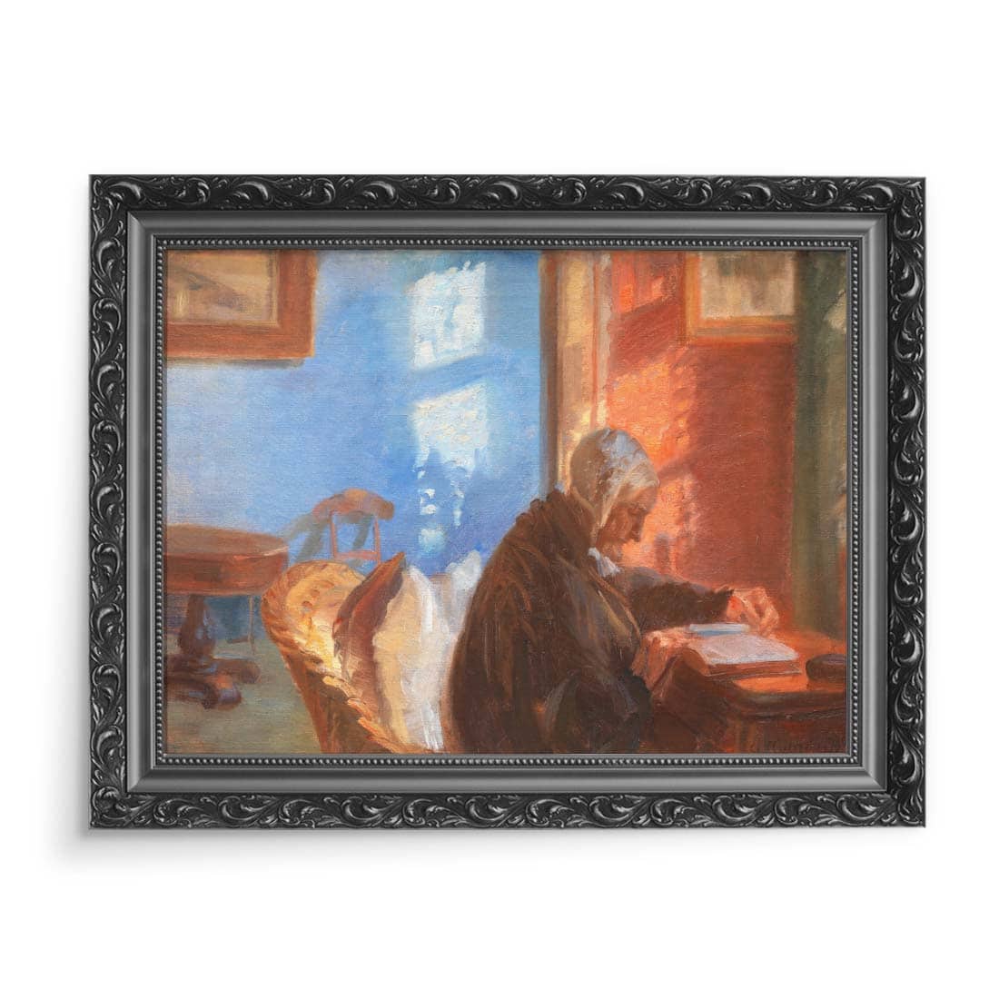 Anna Ancher Ane Hedvig Brondum w czerwonym salonie 70x50