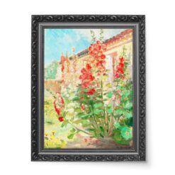 Anna Ancher Czerwone malwy w ogrodzie w Skagen kopia wydruk na płótnie 50×70